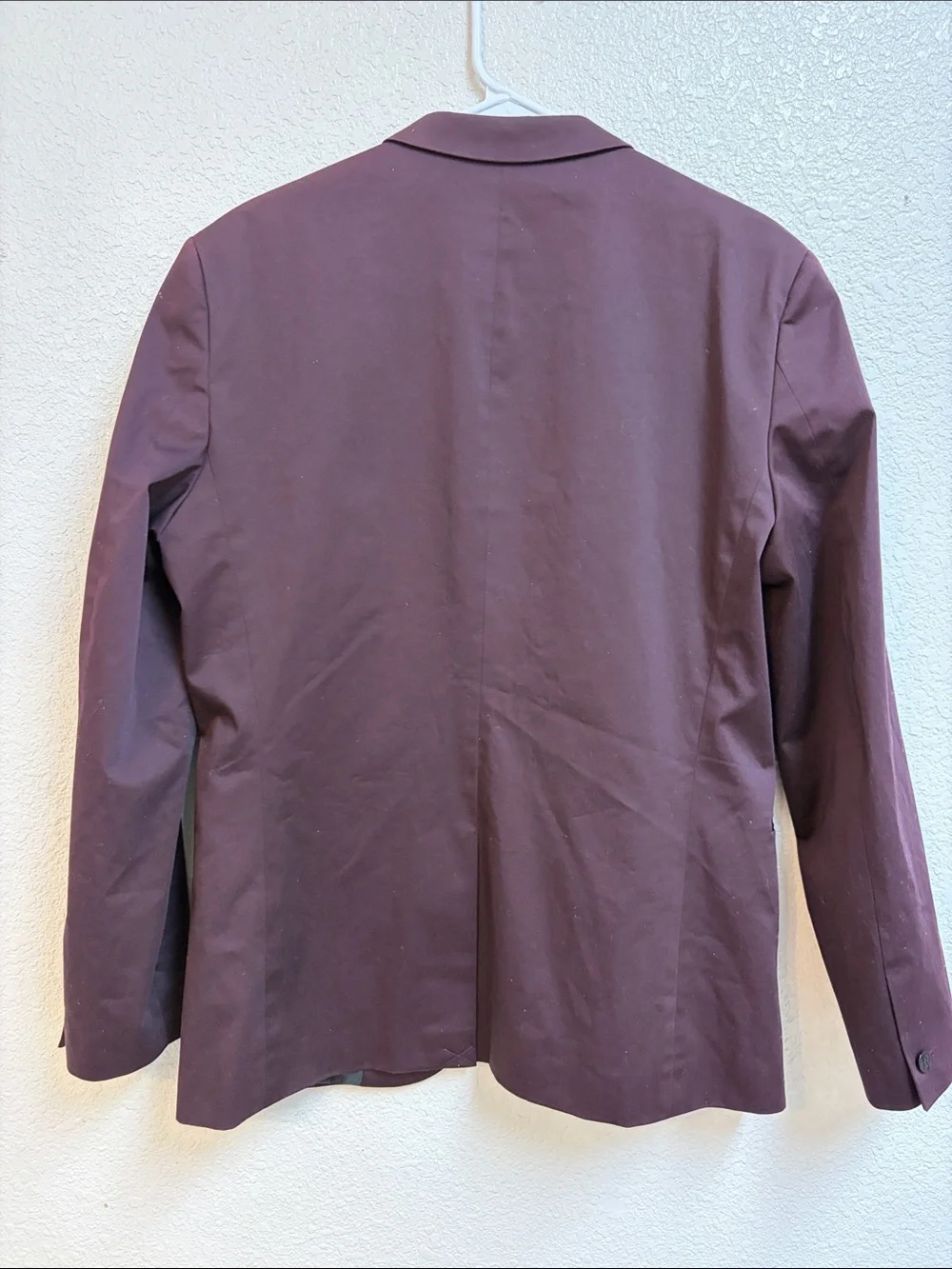 H&M Men's Burgundy Single-Button Blazer